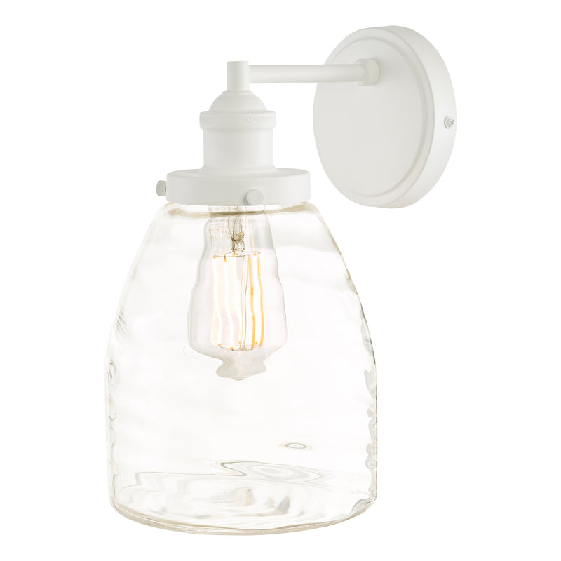 Laura Ashley Ainsworth Outdoor Wall Light Matt Cream Glass IP44 • LA3756190-Q