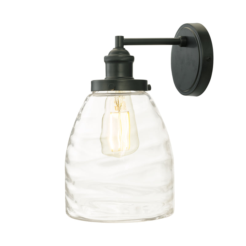 Laura Ashley Ainsworth Outdoor Wall Light Matt Grey Glass IP44 • LA3756193-Q