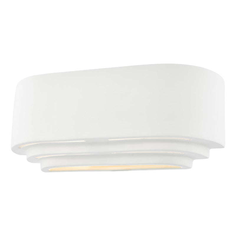 Dar Lighting Lando Ceramic Wall Washer White • LAN372