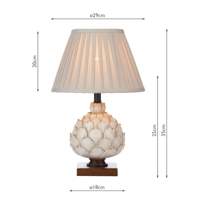 Dar Lighting Layer Small Table Lamp Cream With Shade • LAY4133-X