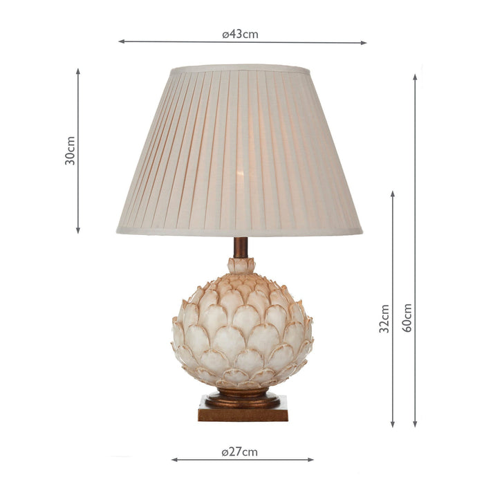 Dar Lighting Layer Large Table Lamp Cream With Shade • LAY4233-X