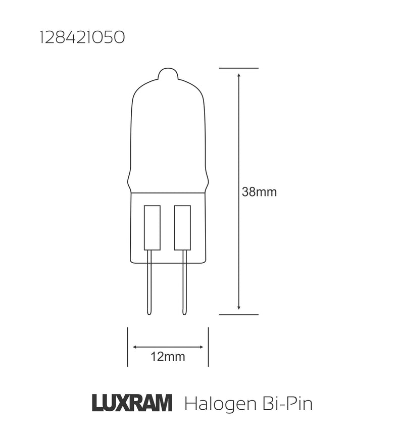 Luxram  Halogen Bi-Pin Supreme Frosted 12V 50W GY6.35  • 128421050