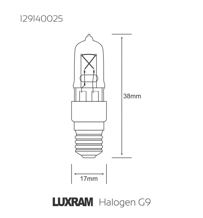 Luxram  G9 Clear 25W E14 Halogen  • 129140025