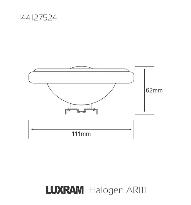 Luxram  Halogen AR111 G53 Aluminium 75W 24°  • 144127524