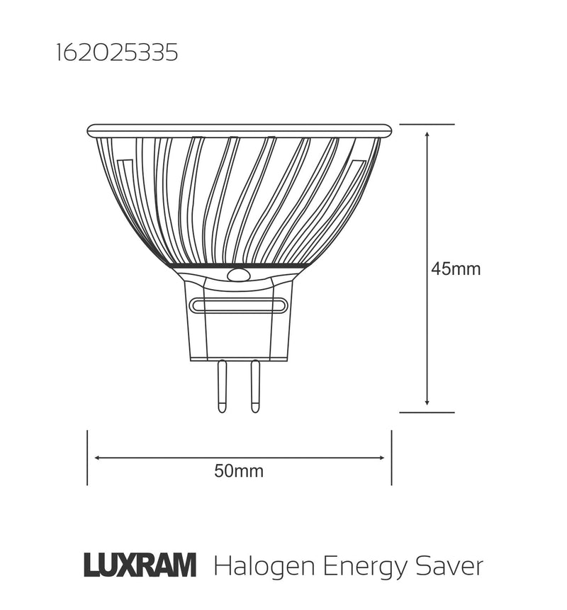 Luxram  Halogen Energy Saver MR16 Dichroic Gu5.3 35W 38°  • 162025335