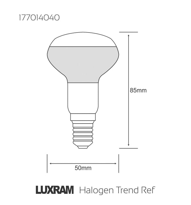 Luxram  Halogen Trend R50 40°  E14 Frosted 40W  • 177014040
