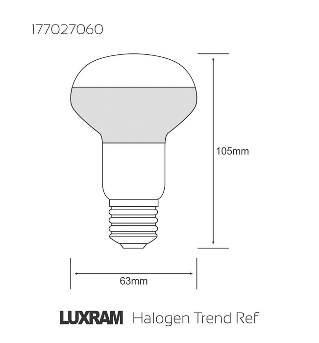 Luxram  Halogen Trend R63 35°  E27 Frosted 60W  • 177027060