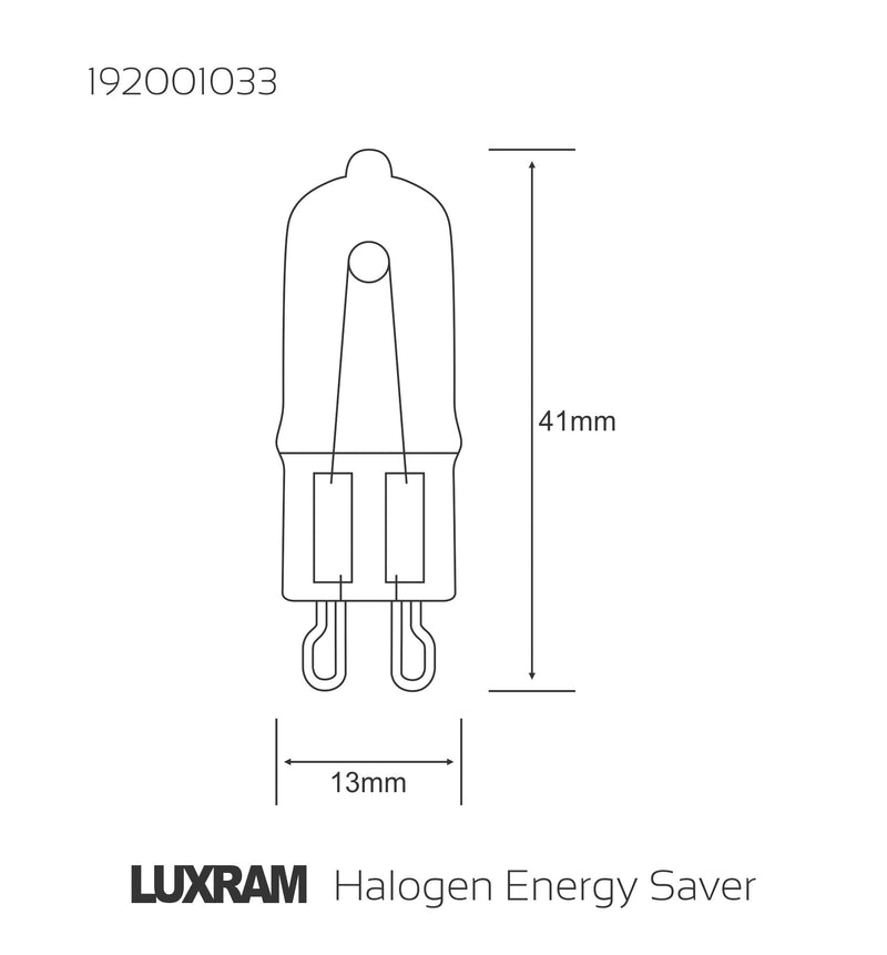 Luxram  Halogen Energy Saver G9 Clear 33W  • 192001033