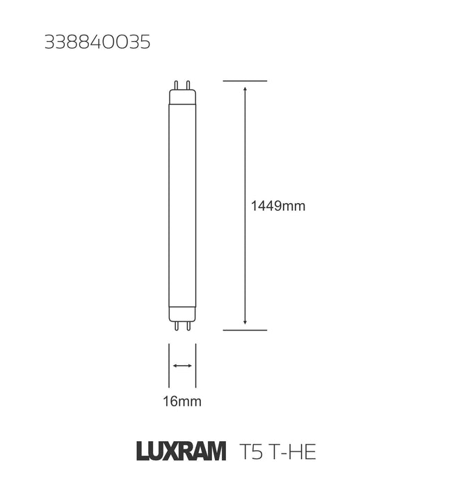 Luxram  T5 T-HE 35W Natural White 4000K Fluorescent Tube  • 338840035