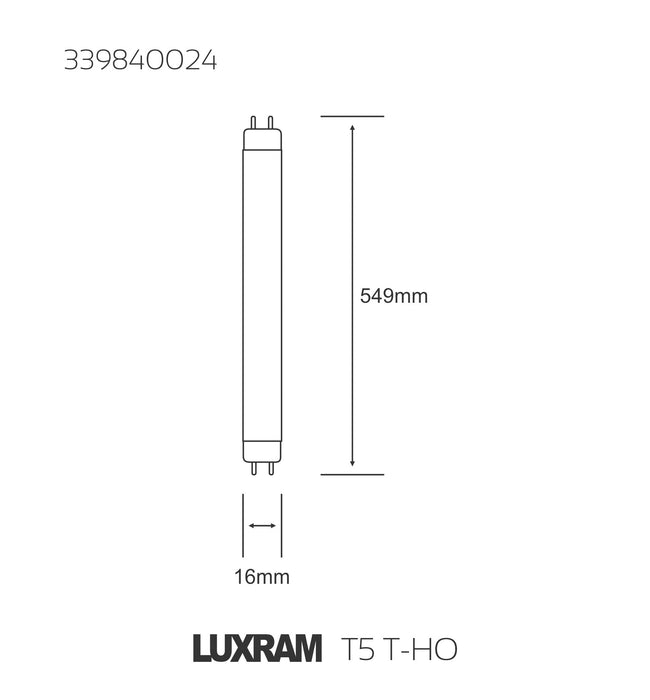 Luxram  T5 T-HO 24W Natural White 4000K Fluorescent Tube  • 339840024