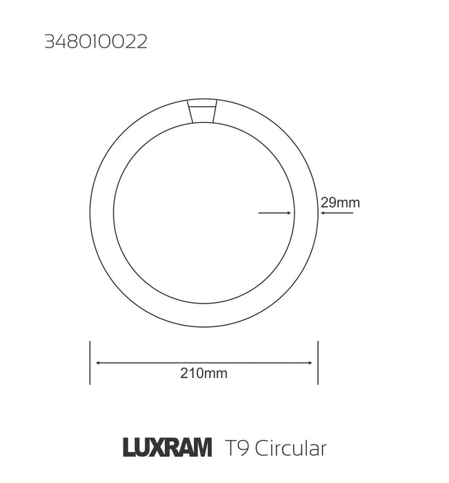 Luxram  T9 22W Natural White 4000K Round Fluorescent Tube  • 348010022