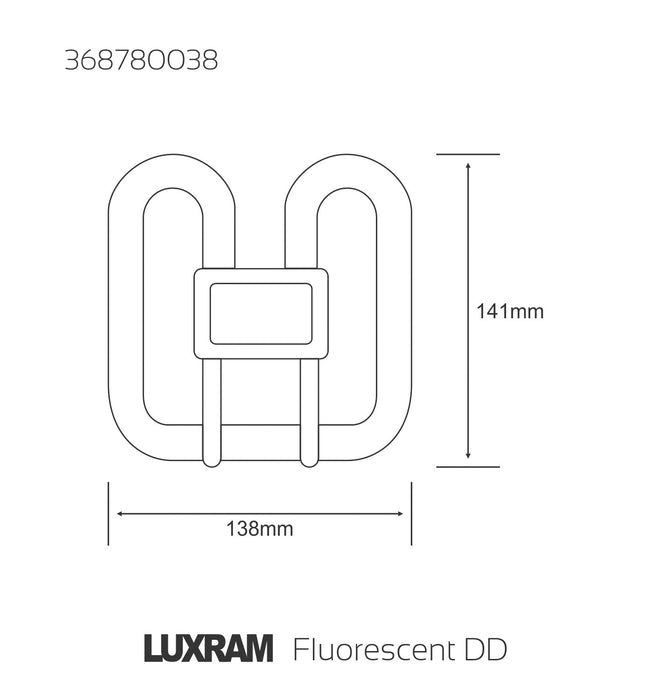 Luxram  Fluorescent DD GR10 4-Pin 38W 3500K  • 368780038