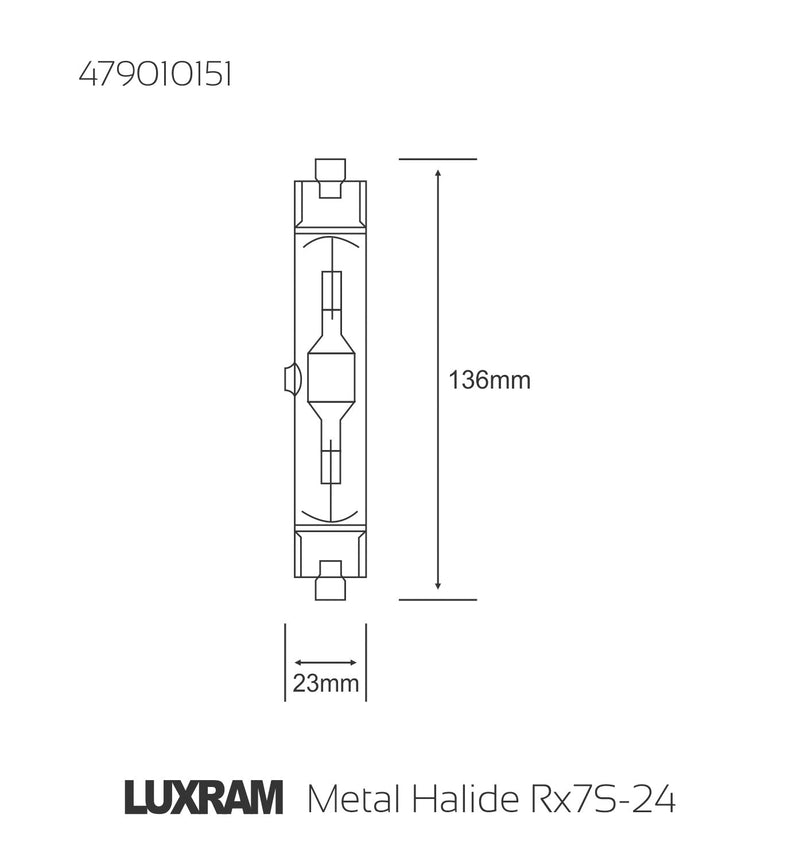 Luxram  Metal Halide Rx7S-24 Color 150W Red HID  • 479010151