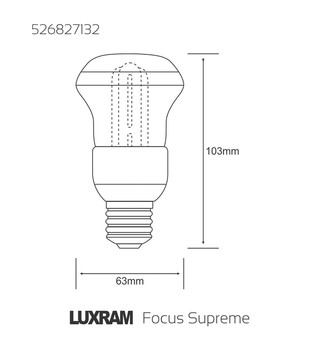 Luxram  Focus Supreme R63 E27 13W Natural White 4000K Compact Fluorescent  • 526827132