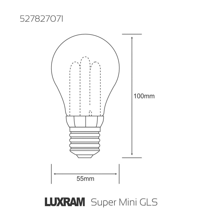 Luxram  Super Mini GLS E27 7W 2700K Compact Fluorescent  • 527827071