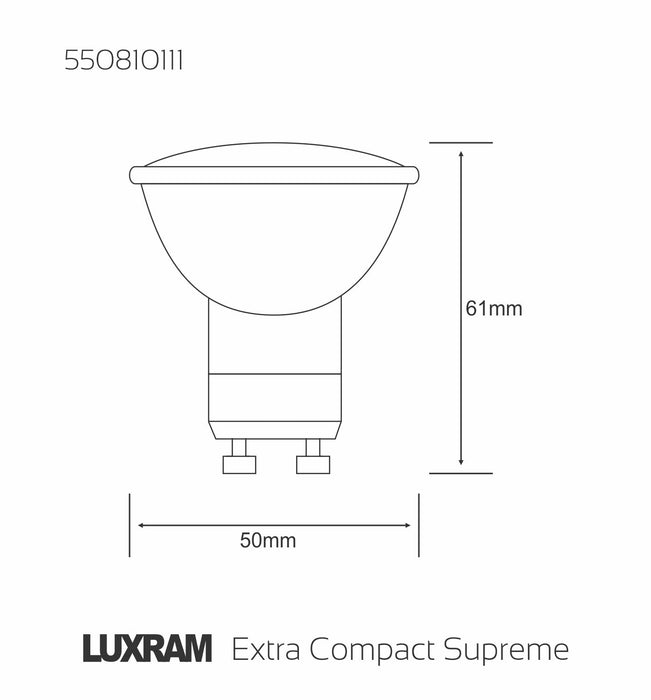 Luxram  Extra Compact Supreme Reflector GU10 11W 2700K  • 550810111