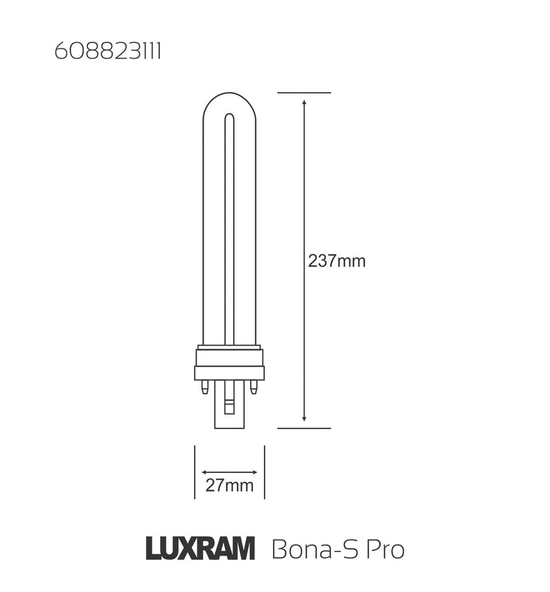 Luxram  Bona-S Pro G23 2-Pin 11W Natural White 4000K Fluorescent  • 608823111