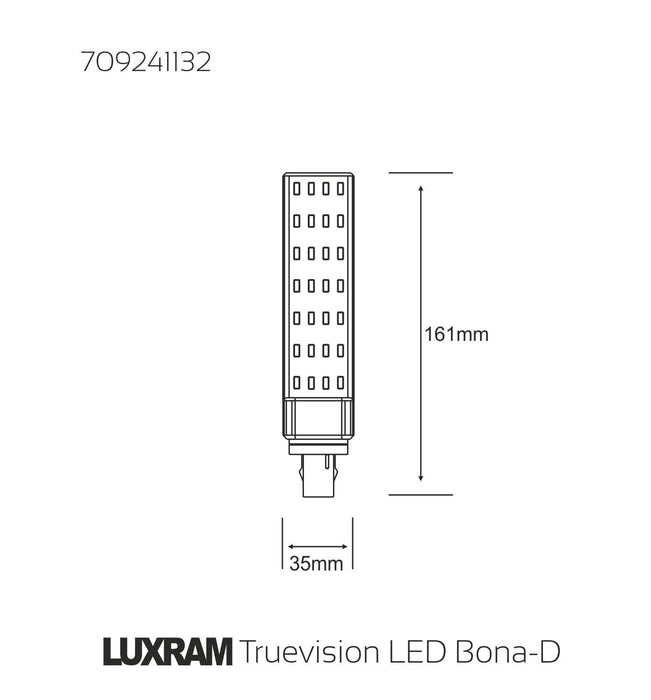 Luxram  High Power SMD LED Bona-D G24D 2-Pin 13W Natural White 4000K 1230lm • 709241132