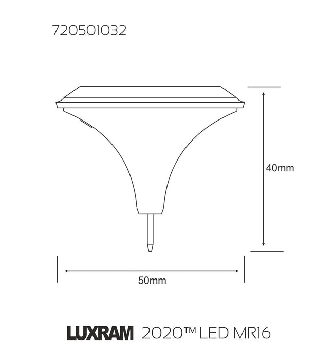 Luxram 2020 LED MR16 4.5W Natural White 4000K 330lm  • 720501032