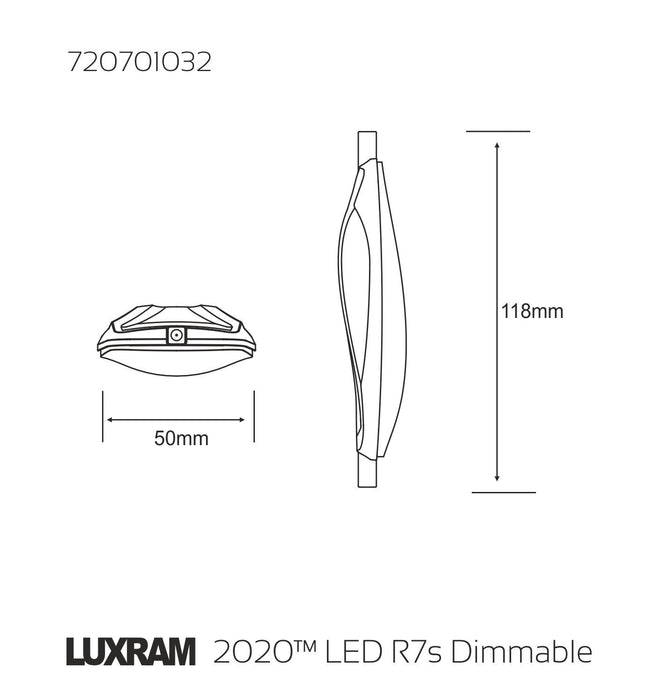 Luxram 2020 LED R7s-118mm Dimmable 10W Natural White 4000K 950lm  • 720701032