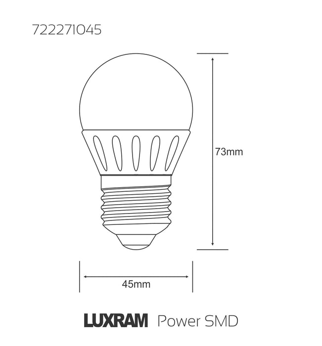 Luxram  High Power SMD LED Ball E27 3.5W White 6400K 260lm • 722271045