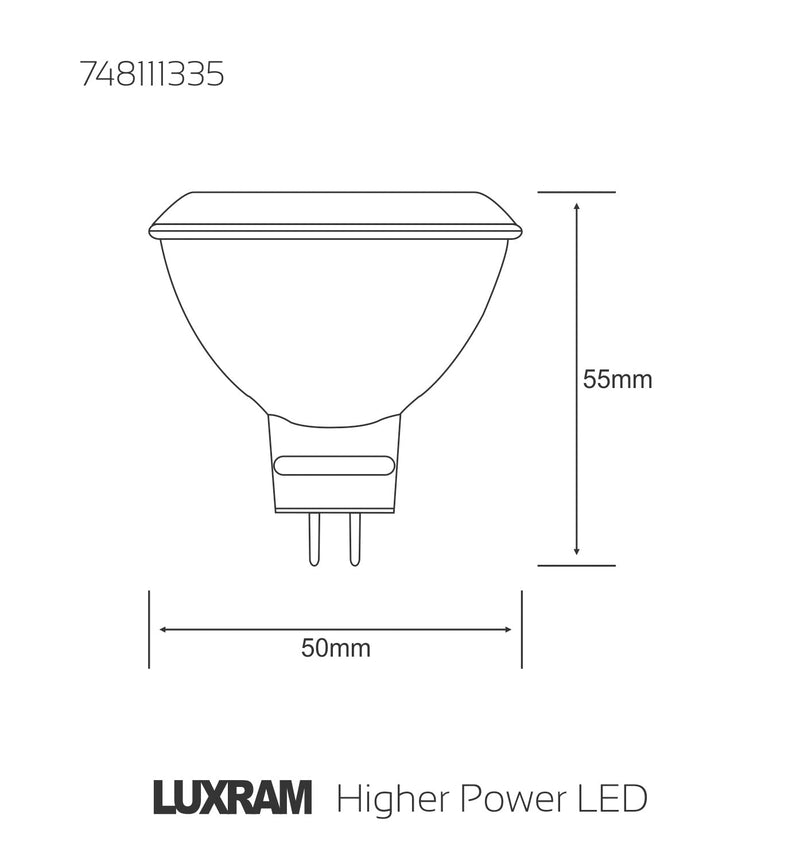 Luxram  High Power LED MR11 1x1W White 6400K 171lm • 748111335