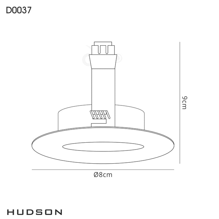 Deco Hudson GU10 Fixed Downlight Satin Nickel (Lamp Not Included), Cut Out: 60mm • D0037