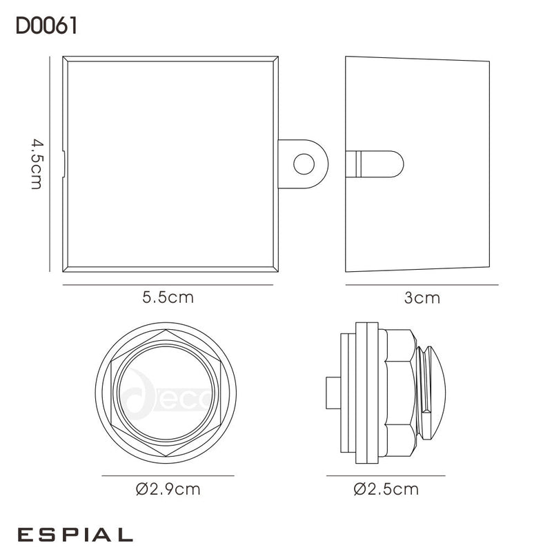 Deco Espial Remote Fixing 20mm Miniature Photocell IP65 20-70 Lux 5A Black • D0061