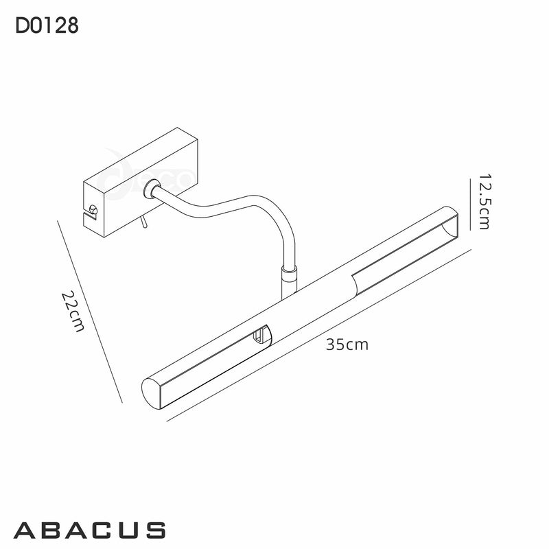 Deco Abacus Picture Wall Lamp Switched 2 Light G9 Satin Nickel • D0128