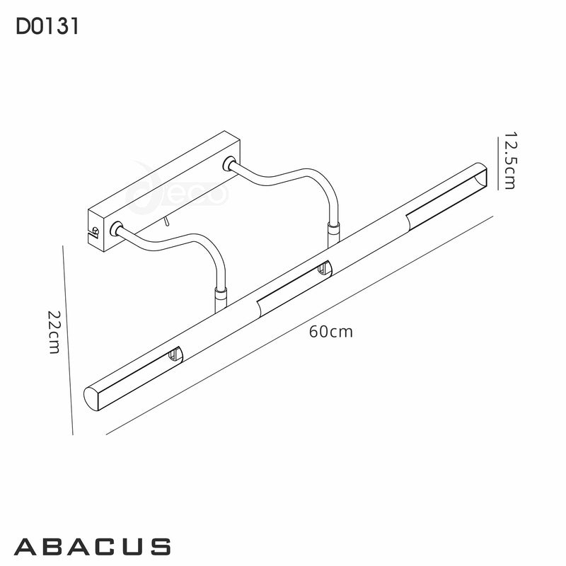 Deco Abacus Picture Wall Lamp Switched 4 Light G9 Antique Brass • D0131