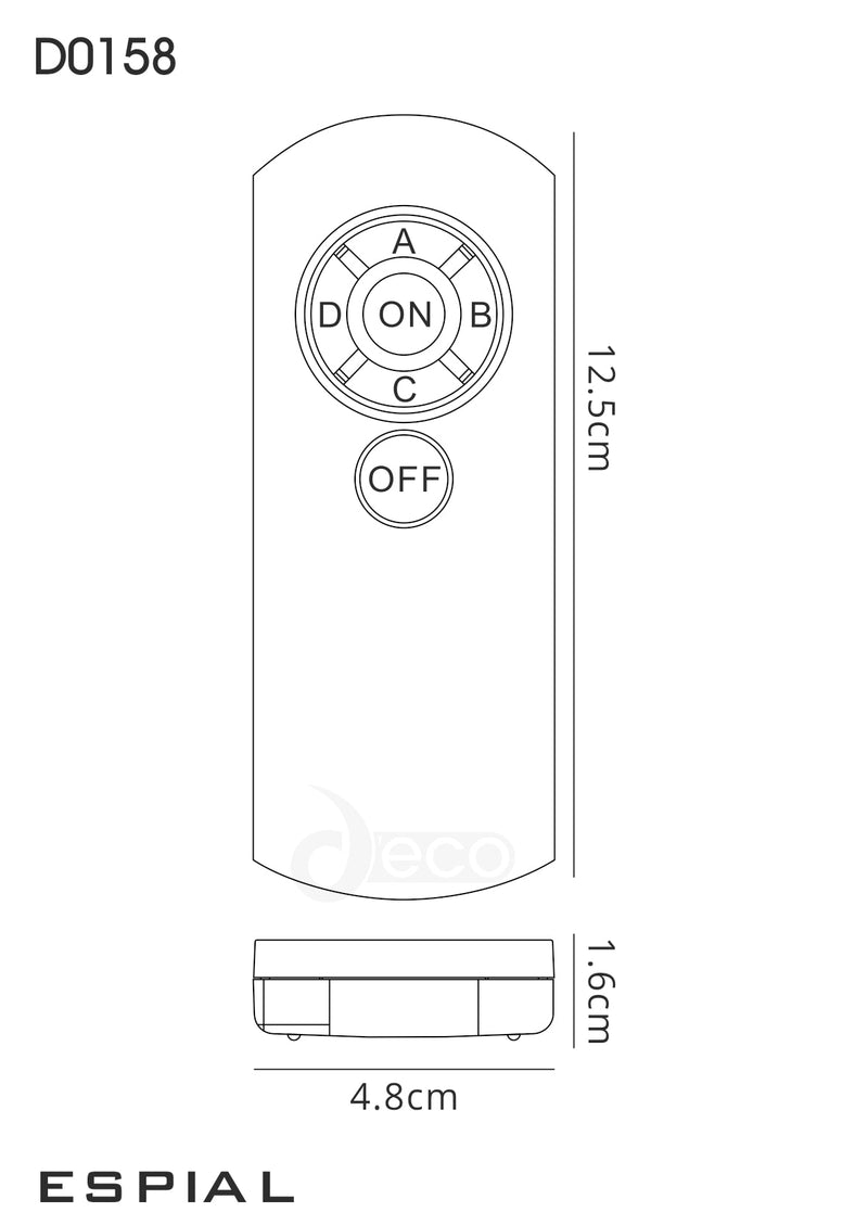 Deco Espial 4 Channel Infrared Remote Control White • D0158