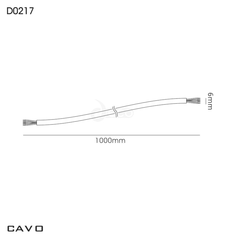 Deco Cavo 1m 24AWG/0.5mm 5 Core Grey Cable Suitable For Wiring RGBW And Other Control Signals (qty ordered will be supplied as one continuous length) • D0217