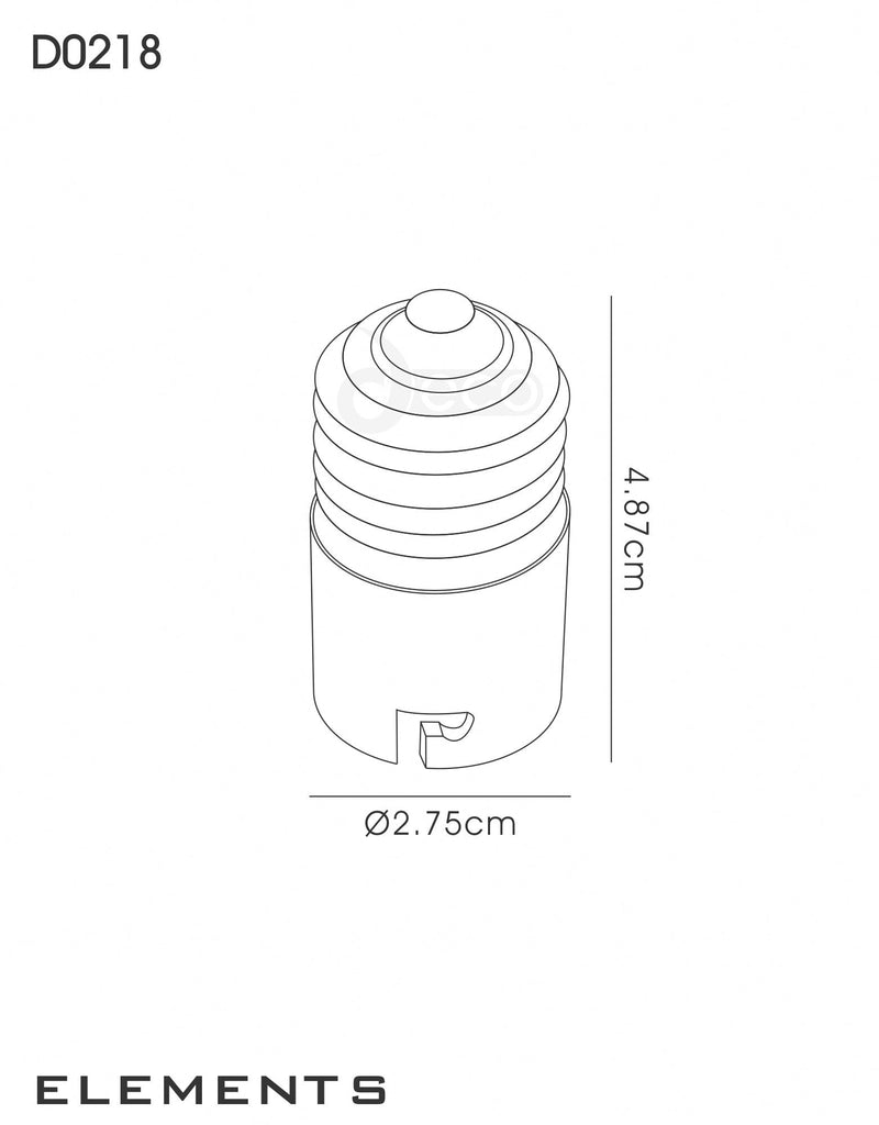 Deco Deco Elements E27 Lampholder to B22 Lamp Socket Converter Maximum Wattage 60W • D0218