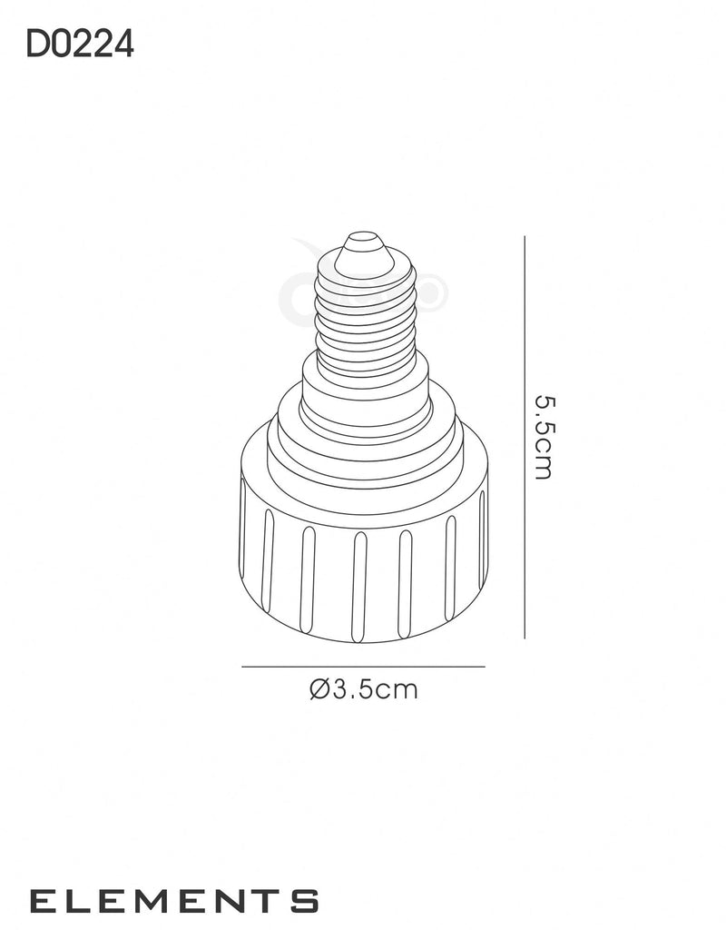 Deco Deco Elements E14 Lampholder to GU10 Lamp Socket Converter Maximum Wattage 50W • D0224