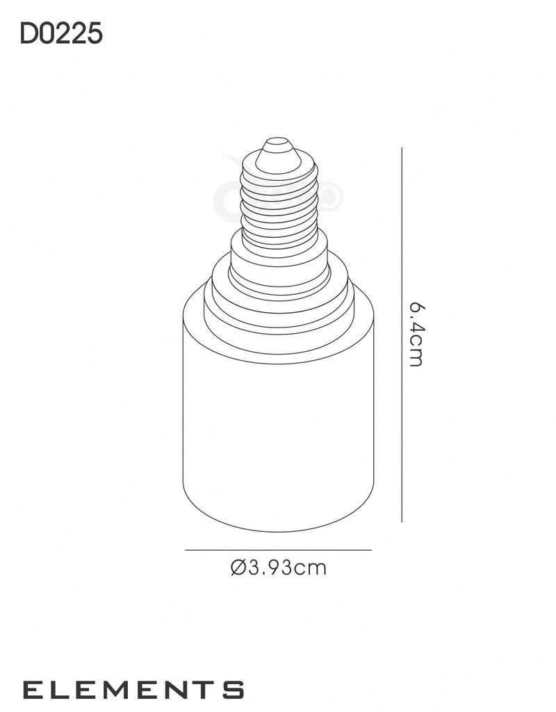 Deco Deco Elements E14 Lampholder to E27 Lamp Socket Converter Maximum Wattage 60W • D0225