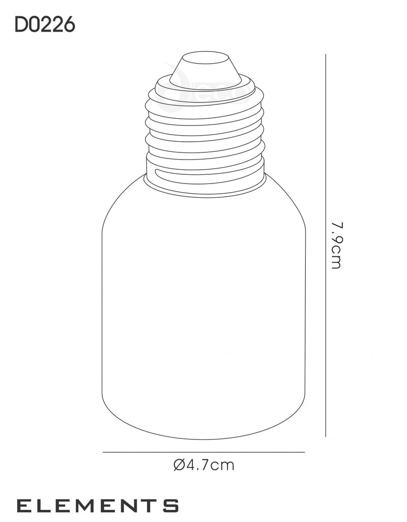 Deco Deco Elements E27 Lampholder to E40 Lamp Socket Converter Maximum Wattage 60W • D0226