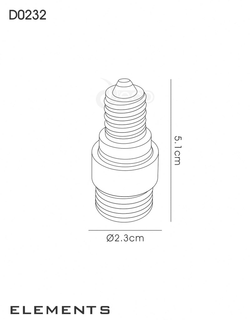 Deco Deco Elements E14 Lampholder to G9 Lamp Socket Converter Maximum Wattage 40W • D0232