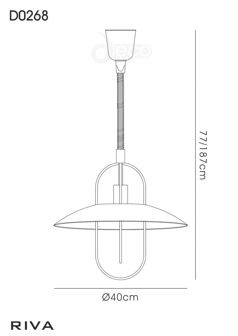 Deco Riva Rise & Fall Pendant 1 Light E27, Matt White/Opal White Glass Shade • D0268