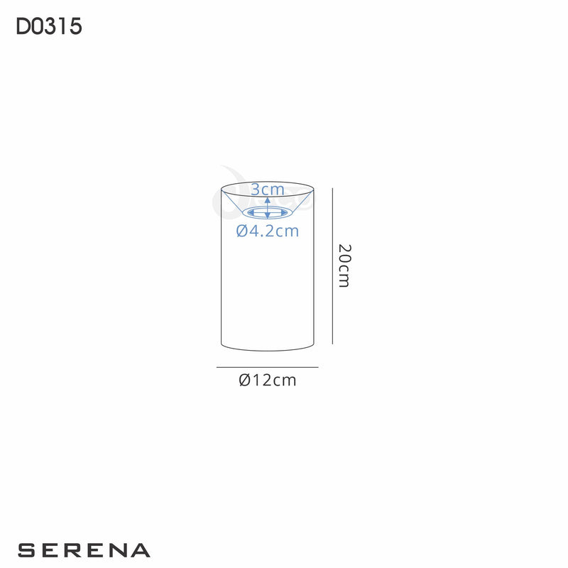 Deco Serena Round Cylinder, 120 x 200mm Dual Faux Silk Fabric Shade, Taupe/Halo Gold • D0315