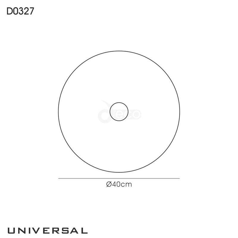 Deco Universal 400mm Frosted Acrylic Diffuser With Antique Brass Centre Detail • D0327