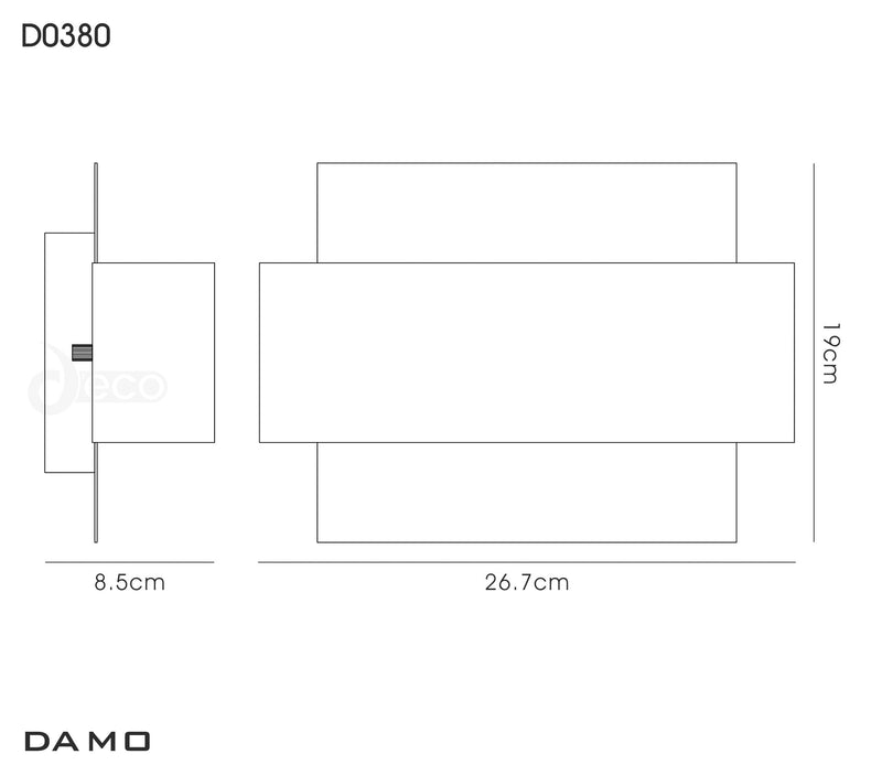 Deco Damo 2 Light G9 Flush Fitting, White Base With Satin Nickel Centre Band • D0380