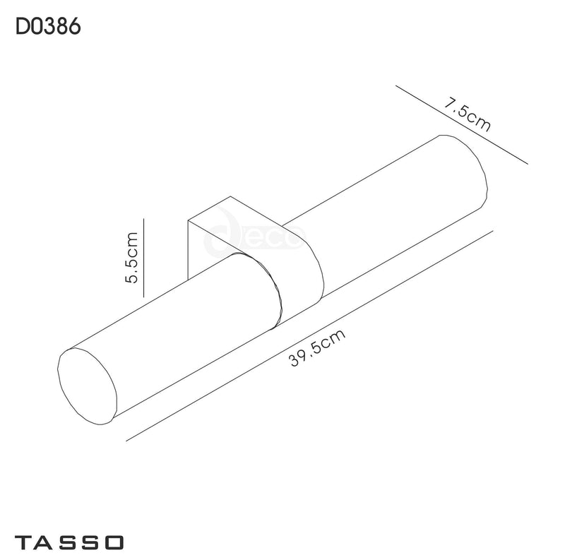 Deco Tasso IP44 2 Light E14 Twin Wall Lamp, Polished Chrome With Opal Tubular Glass • D0386