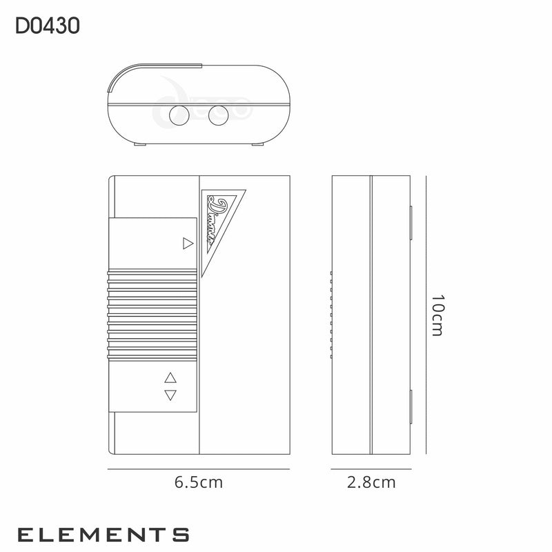 Deco Elements Inline Dimmer, 75-300W, Black • D0430