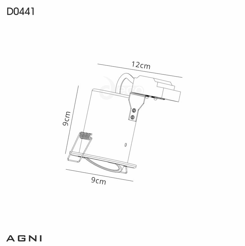 Deco Agni GU10 Adjustable Fire Rated Downlight, Satin Nickel, Cut Out: 75mm • D0441