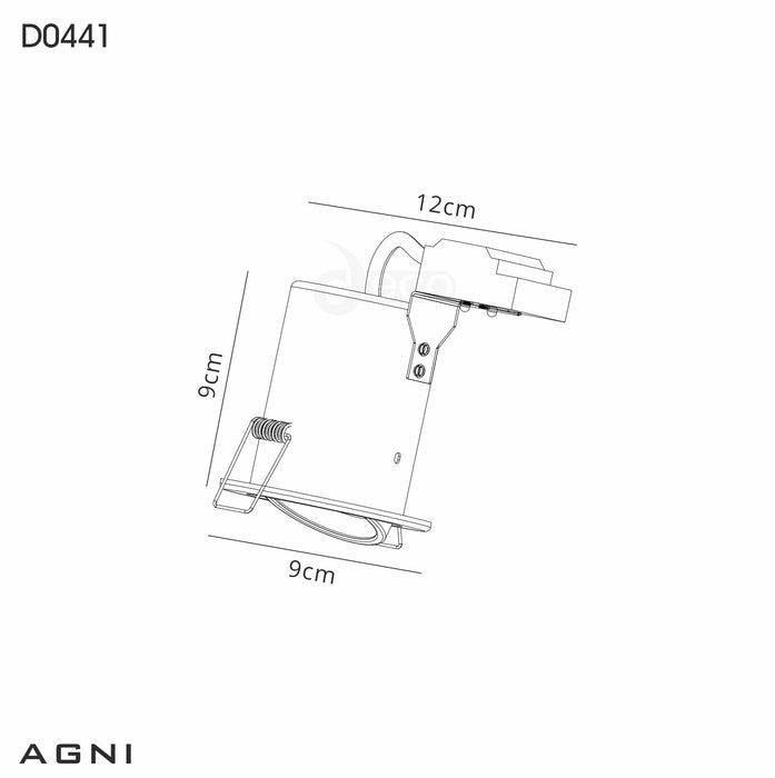 Deco Agni GU10 Adjustable Fire Rated Downlight, Satin Nickel, Cut Out: 75mm • D0441