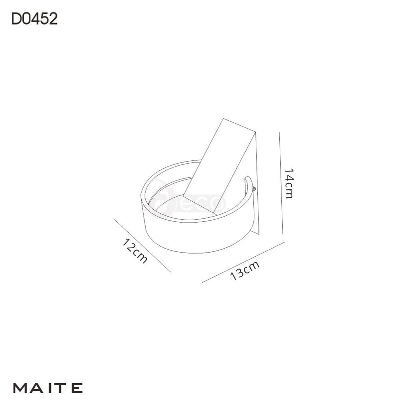 Deco Maite Up & Downward Lighting Wall Light, 6W LED 3000K, Sand White, 520lm, IP54, 3yrs Warranty • D0452