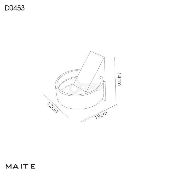 Deco Maite Up & Downward Lighting Wall Light, 6W LED 3000K, Anthracite, 520lm, IP54, 3yrs Warranty • D0453