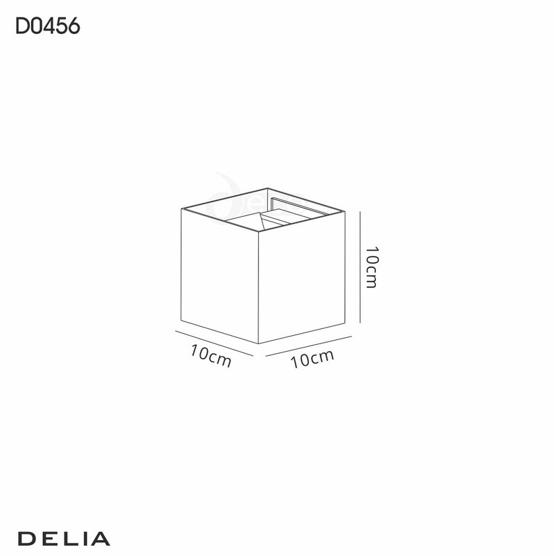 Deco Delia Up & Downward Lighting Wall Light 2x3W LED 3000K Sand White, 410lm, IP54, 3yrs Warranty • D0456