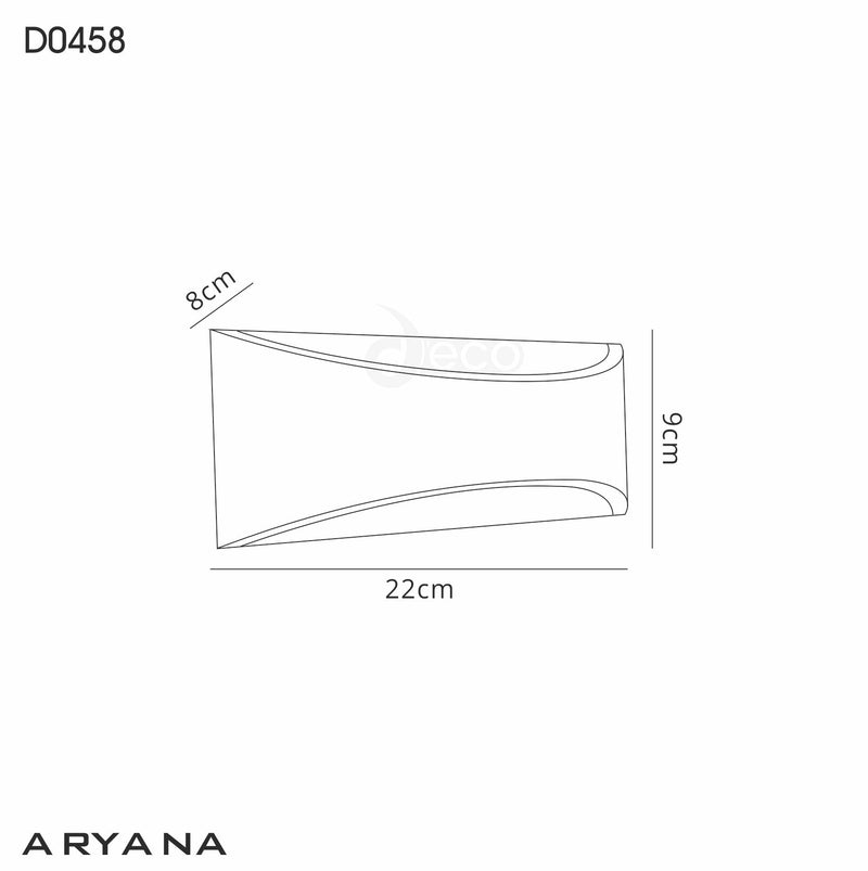 Deco Aryana Up & Downward Lighting Wall Light 6W LED 3000K, Sand White, 375lm, IP54, 3yrs Warranty • D0458
