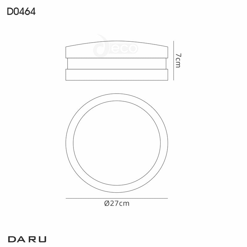 Deco Daru Plain Bulkhead Wall Lamp, 1 Light E27, Sand White, IP54 • D0464